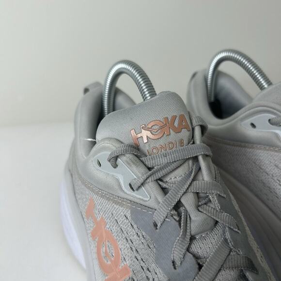 Hoka One One Bondi 8 Women's 10B Harbor Mist Lunar Rock Running Athletic Shoes - Picture 6 of 9